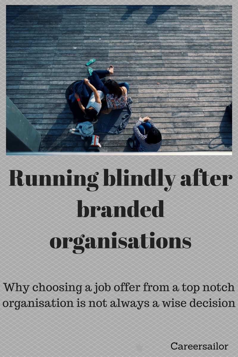 how to choose job offers from large organisations